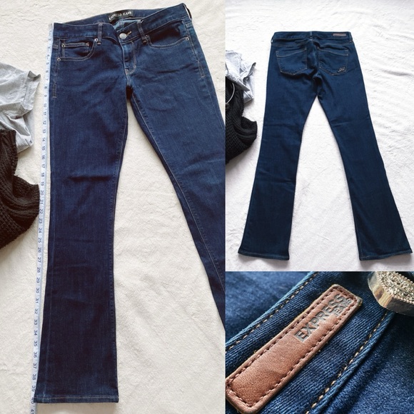 Express Barely Boot Low Rise Jeans - Picture 7 of 9